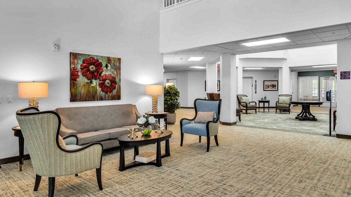 The atrium at The Highlands