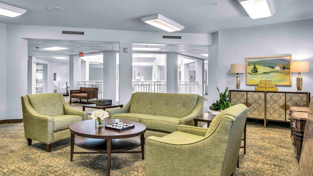 The TV lounge at The Highlands