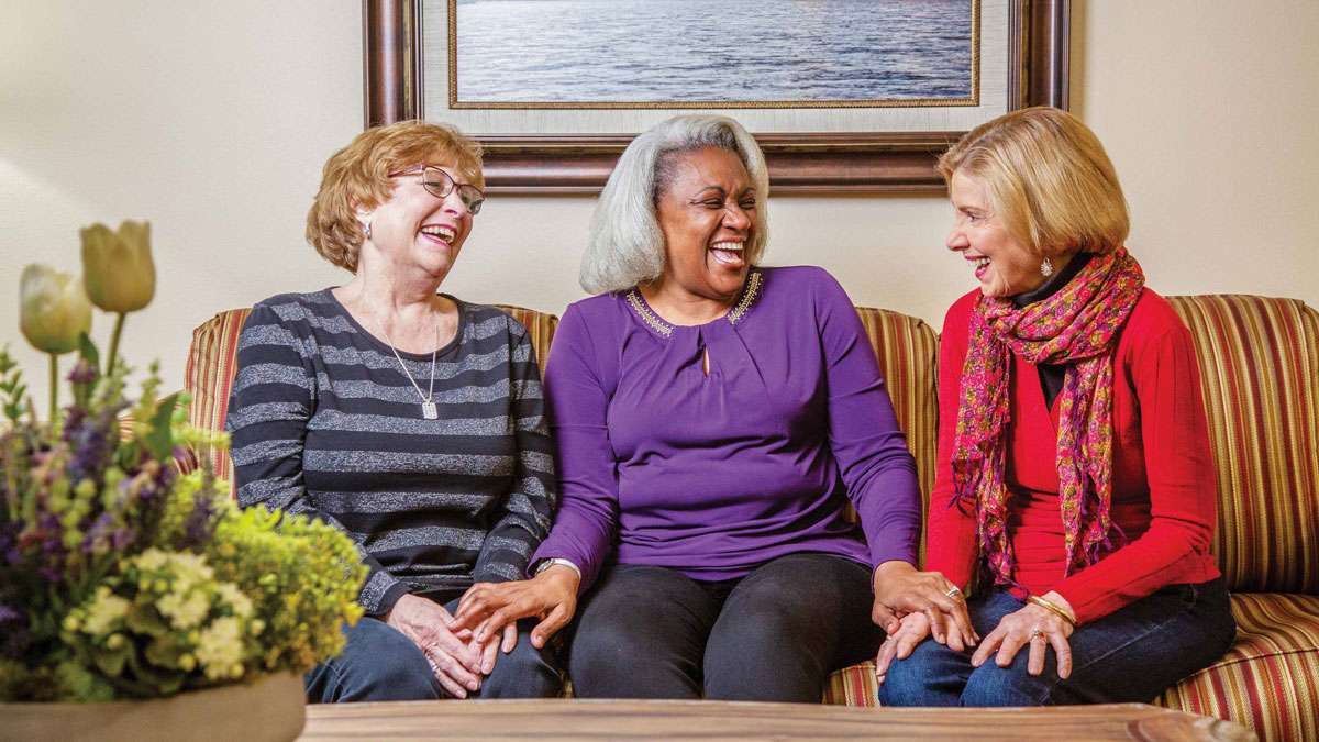 Residents enjoying time together at The Highlands