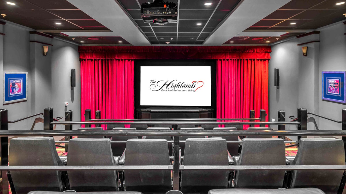 The theater room at The Highlands